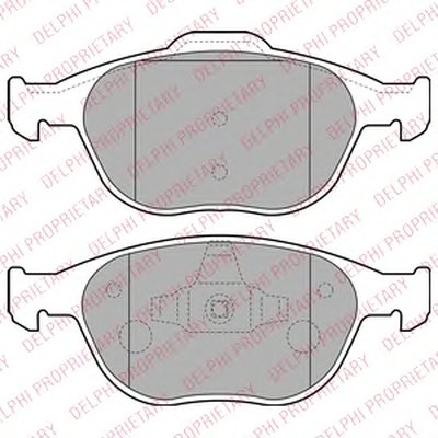 LP1724 DELPHI Комплект тормозных колодок, дисковый тормоз