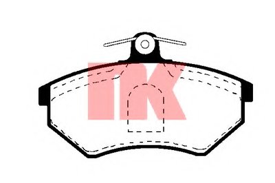224725 NK Комплект тормозных колодок, дисковый тормоз
