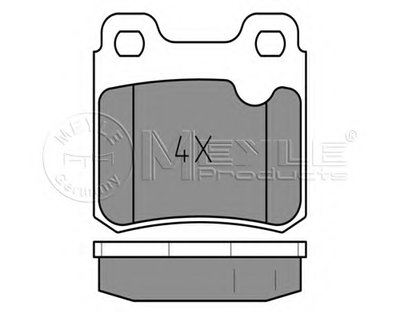 0252114015 MEYLE Комплект тормозных колодок, дисковый тормоз