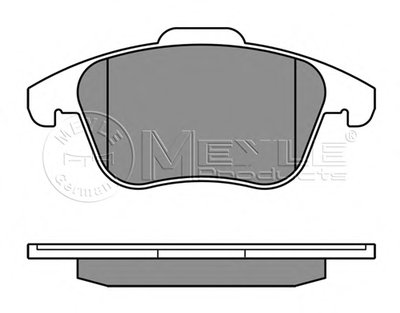 0252455719 MEYLE Комплект тормозных колодок, дисковый тормоз