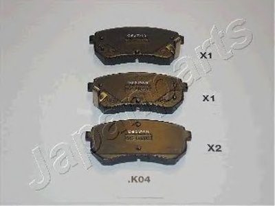 PPK04AF JAPANPARTS Комплект тормозных колодок, дисковый тормоз