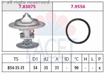 78307 FACET Термостат, охлаждающая жидкость