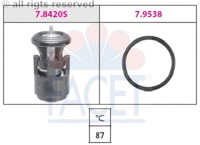 78420 FACET Термостат, охлаждающая жидкость