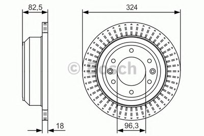 0986479U29 BOSCH Тормозной диск